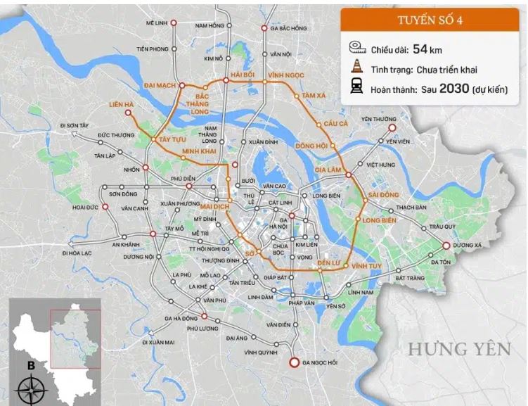 Tuyến Metro Số 4 Đi Qua Đâu? Ảnh Hưởng Như Thế Nào Đến Vinhomes Cổ Loa